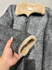 Men Real Shearling Bomber Jacket Aviator Winter Coat