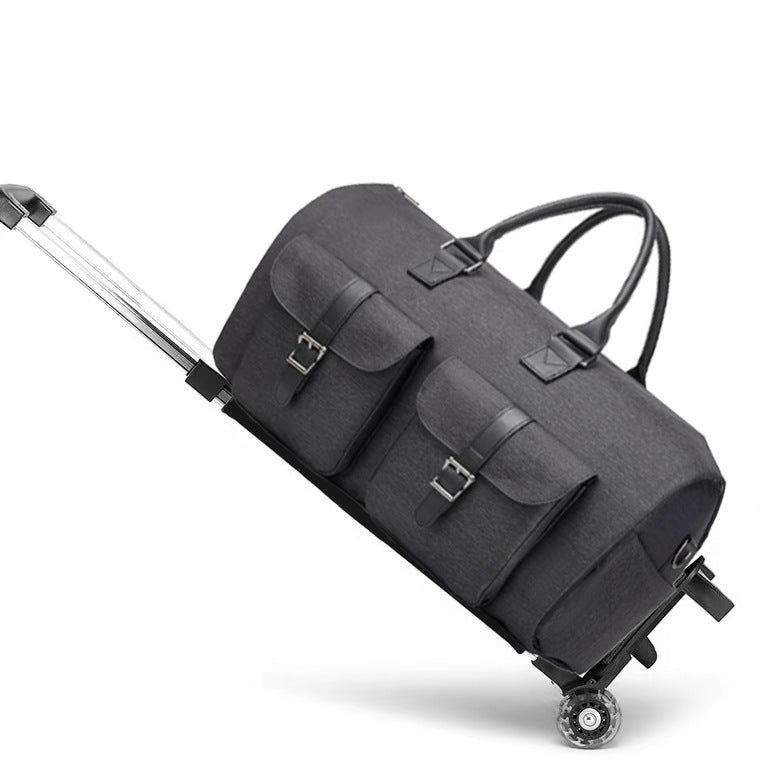 Garment Bag with Wheels for Convertible Suit Travel Storage