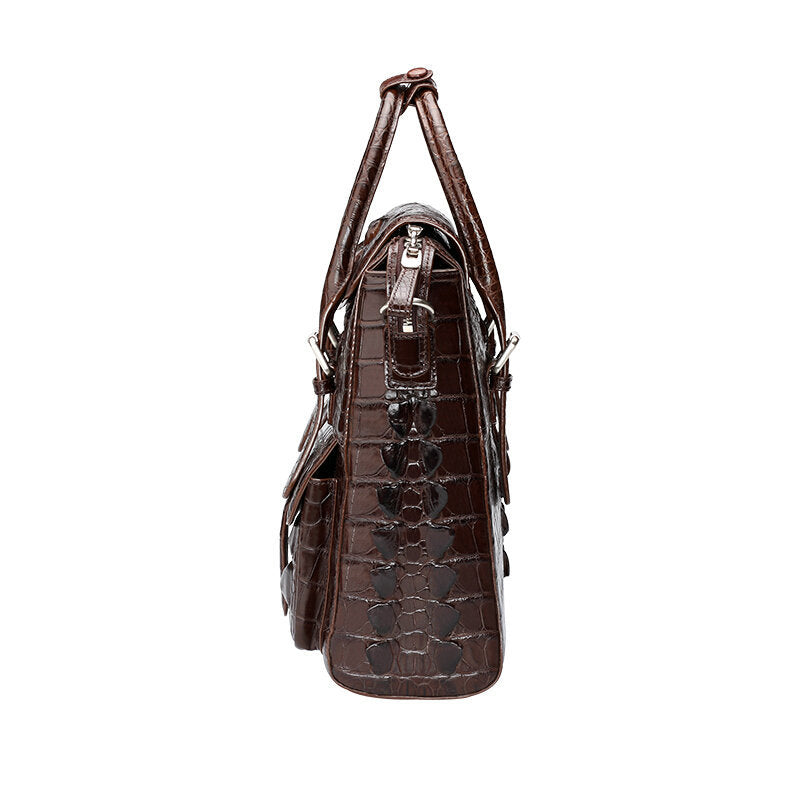 Men’s Siamese Crocodile Leather Handbag