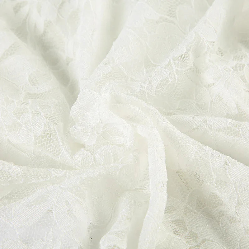 retro lace square-neck long sleeve top