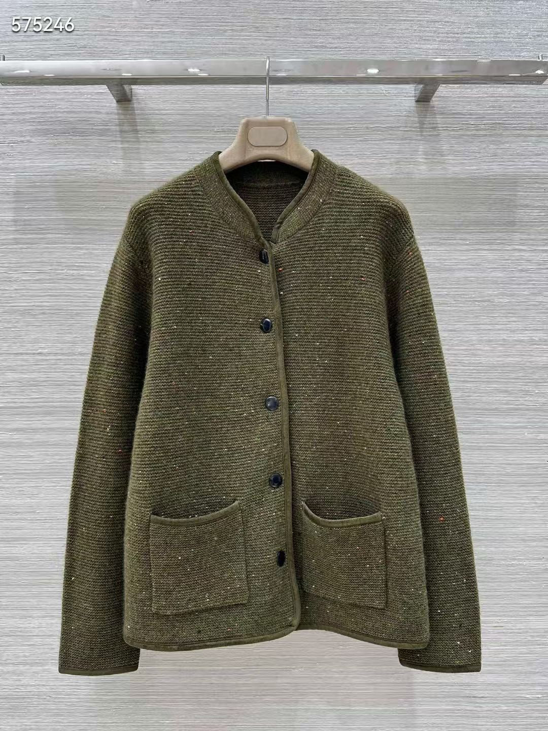 Women Genuine Cashmere Button Jacket Cardigan Coat