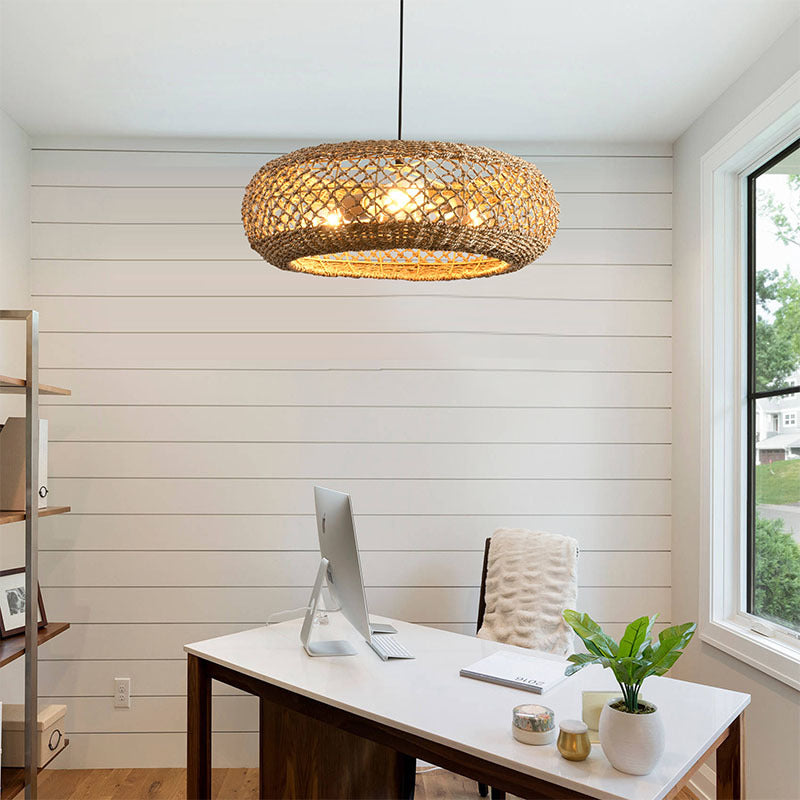 Handwoven Rattan Chandelier Pendant Lamp