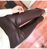 Women’s Flared Leather Pants High Waisted Cropped