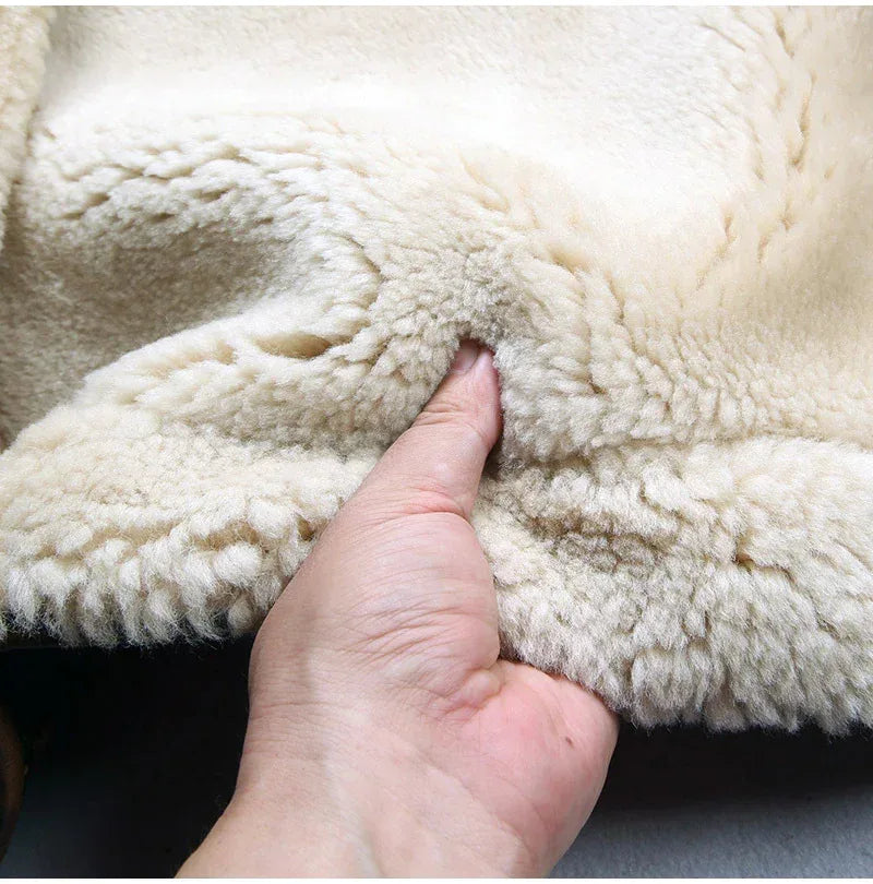 Men Real Shearling Leather Aviator Jacket