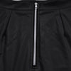 Black Faux Leather Pencil Skirt with Back Zipper