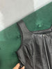 Women’s Genuine Leather Vest with Ostrich Feather Hem