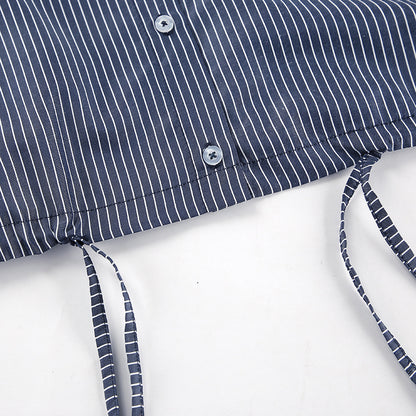 Tie Side Drop Shoulder Shirt