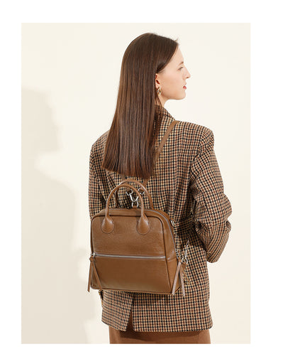 Leather Backpack Women Genuine Cowhide
