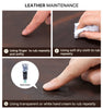 Large leather desk mat with wireless charging