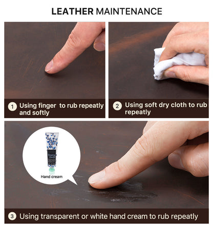 Large leather desk mat with wireless charging