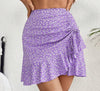 Ruched Ruffle Mini Skirt Summers