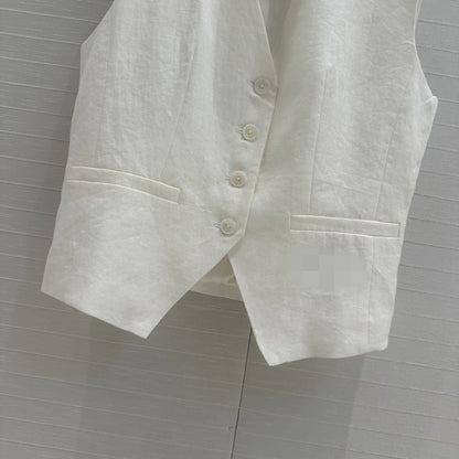 Women's Summer Casual Business Vest Cotton And Linen