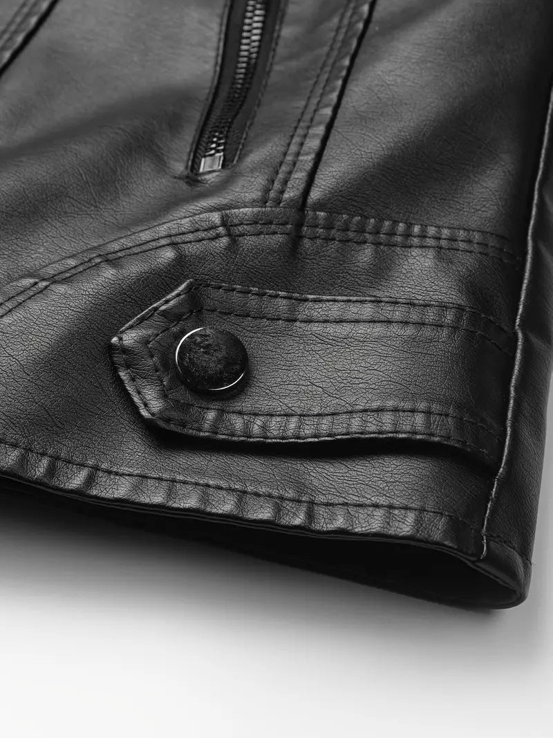 Women’s Faux Pu Leather Biker Jacket