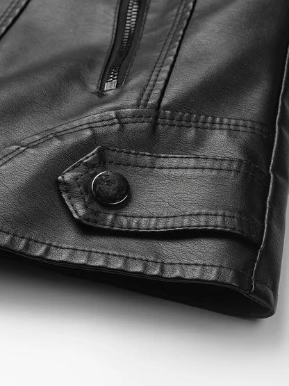 Women’s Faux Pu Leather Biker Jacket