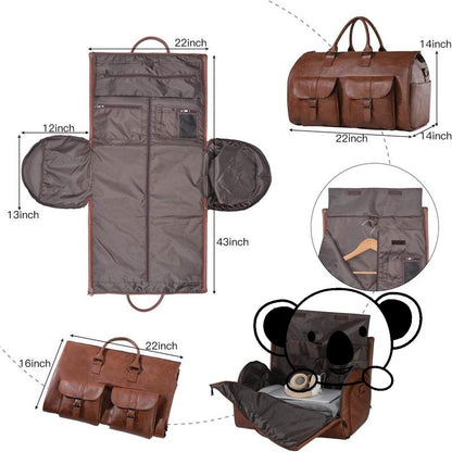 Garment Duffel Bag for Travel with Foldable Suit Storage
