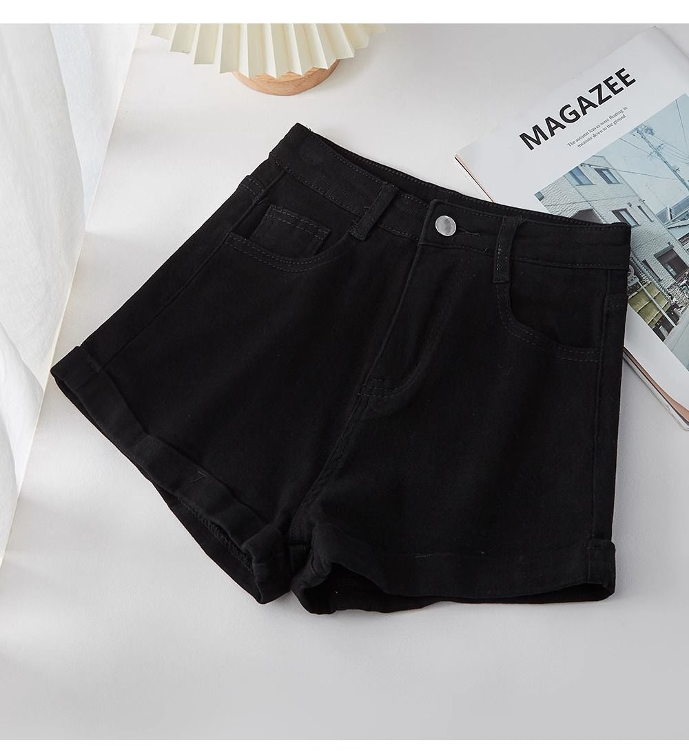 high waisted zipper fly shorts