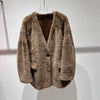 Women’s Brown Sheepskin Lambswool Fur Coat