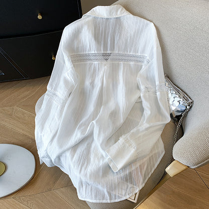 women's striped blouse long sleeve