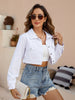 Full Sleeve Cropped Denim Jacket