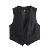 Women's Causal Vest Sleeveless Office Four Buttons