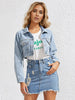 Full Sleeve Cropped Denim Jacket