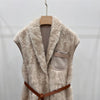 Reversible Women Sheepskin Fur And Cashmere Vest