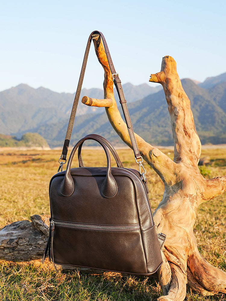 Leather Backpack Women Genuine Cowhide