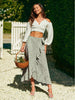 side wrap maxi skirt summer beach outfit