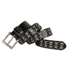 Genuine Leather Punk Belt with Silver Cross Rivets