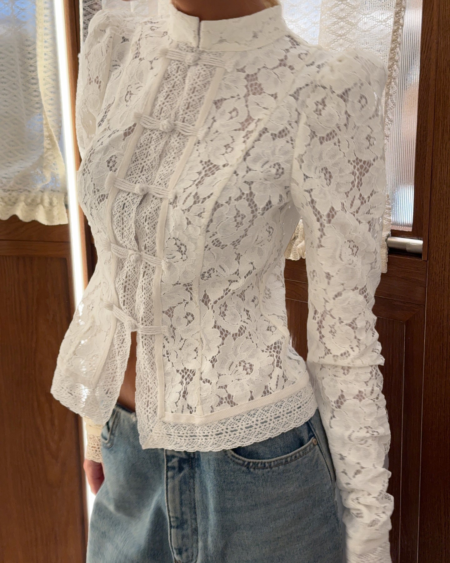 Summer Lace Crochet Slim Fit Blouse for Women
