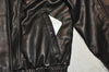 Retro oversized leather flight jacket with dropped shoulder