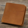 Men’s Genuine Cowhide Leather Bifold Wallet with ID Window