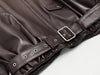 Women Oversized Leather Motorcycle Jacket