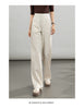 High-waisted casual pants for women with straight drape