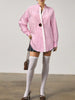 Classic Striped Drop Shoulder Shirts For Ladies