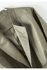 Women Leather Jacket Lychee Grain Belted Short Coat