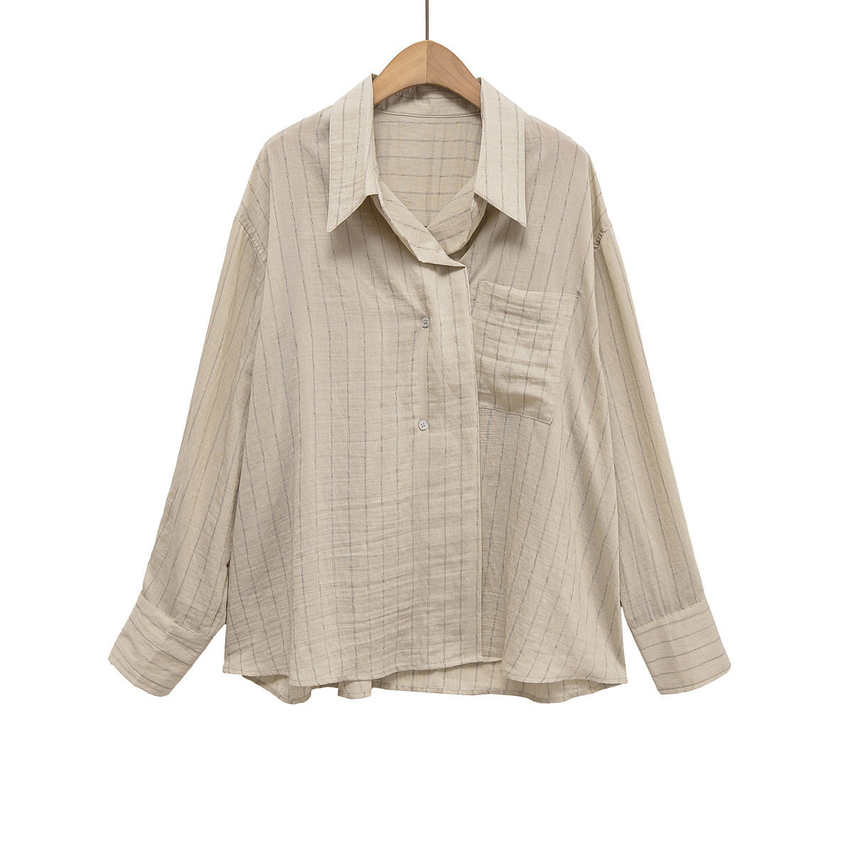 Oversized Striped Long Sleeve Shirt