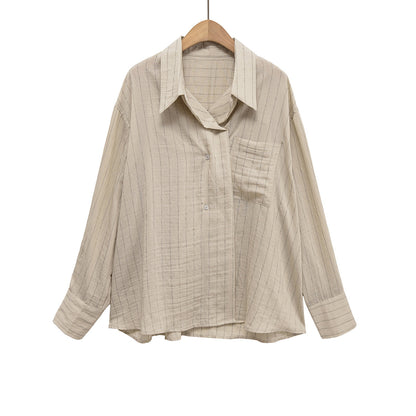 Oversized Striped Long Sleeve Shirt