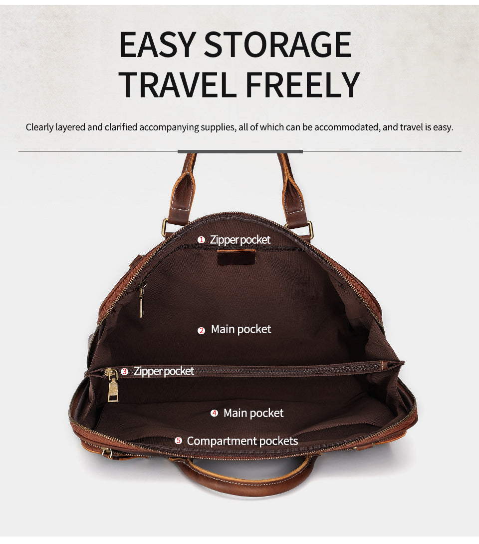 Men’s Leather Shoulder Bag Messenger Briefcase Laptop Bag