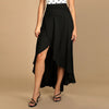 high waisted maxi flared skirt