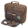 Brown Leather Briefcase Laptop Bag for Men