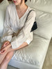 Women's Button Front Puff Sleeve Blouse