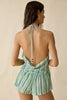 Halter Neck Backless Resort Romper