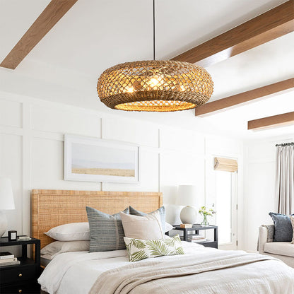 Handwoven Rattan Chandelier Pendant Lamp