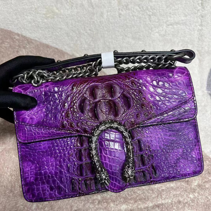Genuine Crocodile Leather Crossbody Bag for Women