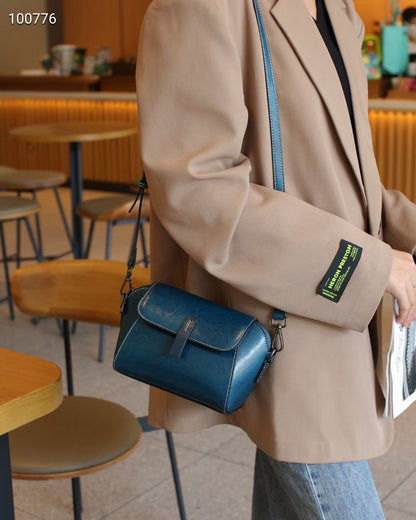 women small genuine leather crossbody bag