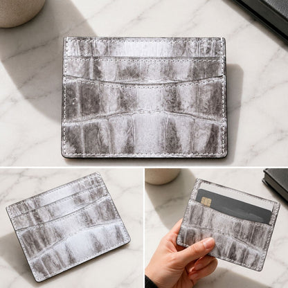 Genuine Crocodile Leather Card Holder for Men