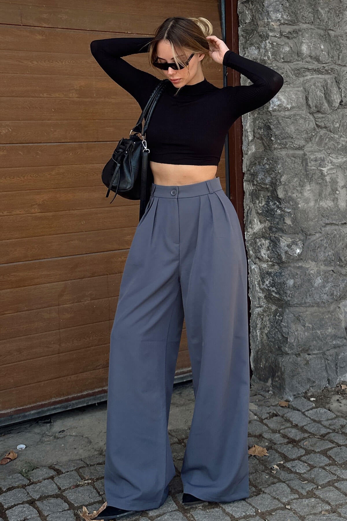 wide leg bell bottom dress pants women's