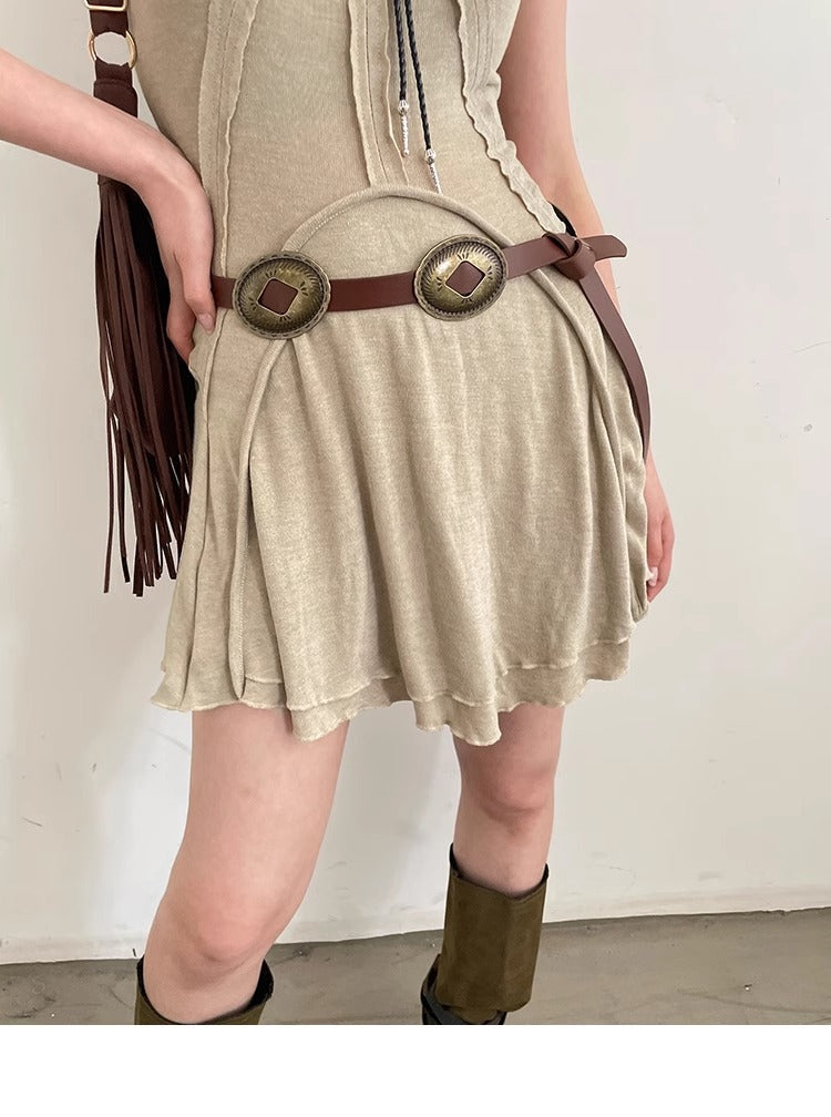 Women’s Faux Leather Western Concho Belt
