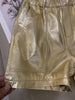 Gold High Waist Women Leather Shorts